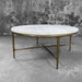 Premium Nordic Marble Top Coffee Table with Forged Metal Legs, Stylish Modern Design