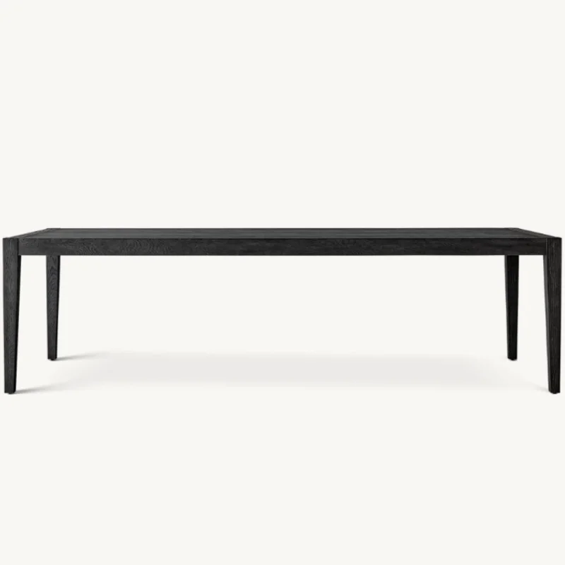 American Solid Wood Dining Table Set - Customizable Size & Color for Restaurant, Hotel, Villa