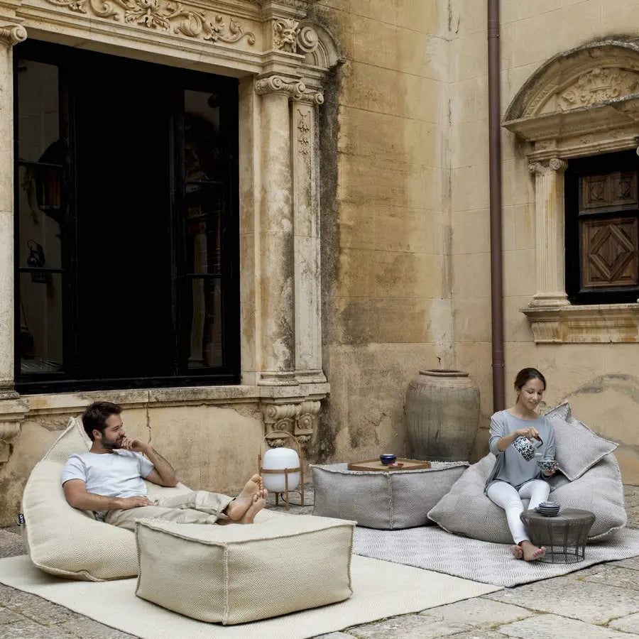 Modern Waterproof Square Convertible Indoor Outdoor Bean Bag Lounger Pouf