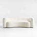 Elegant Italian Nordic Curved Boucle Sofa: Luxurious White Fabric Living Room Seating