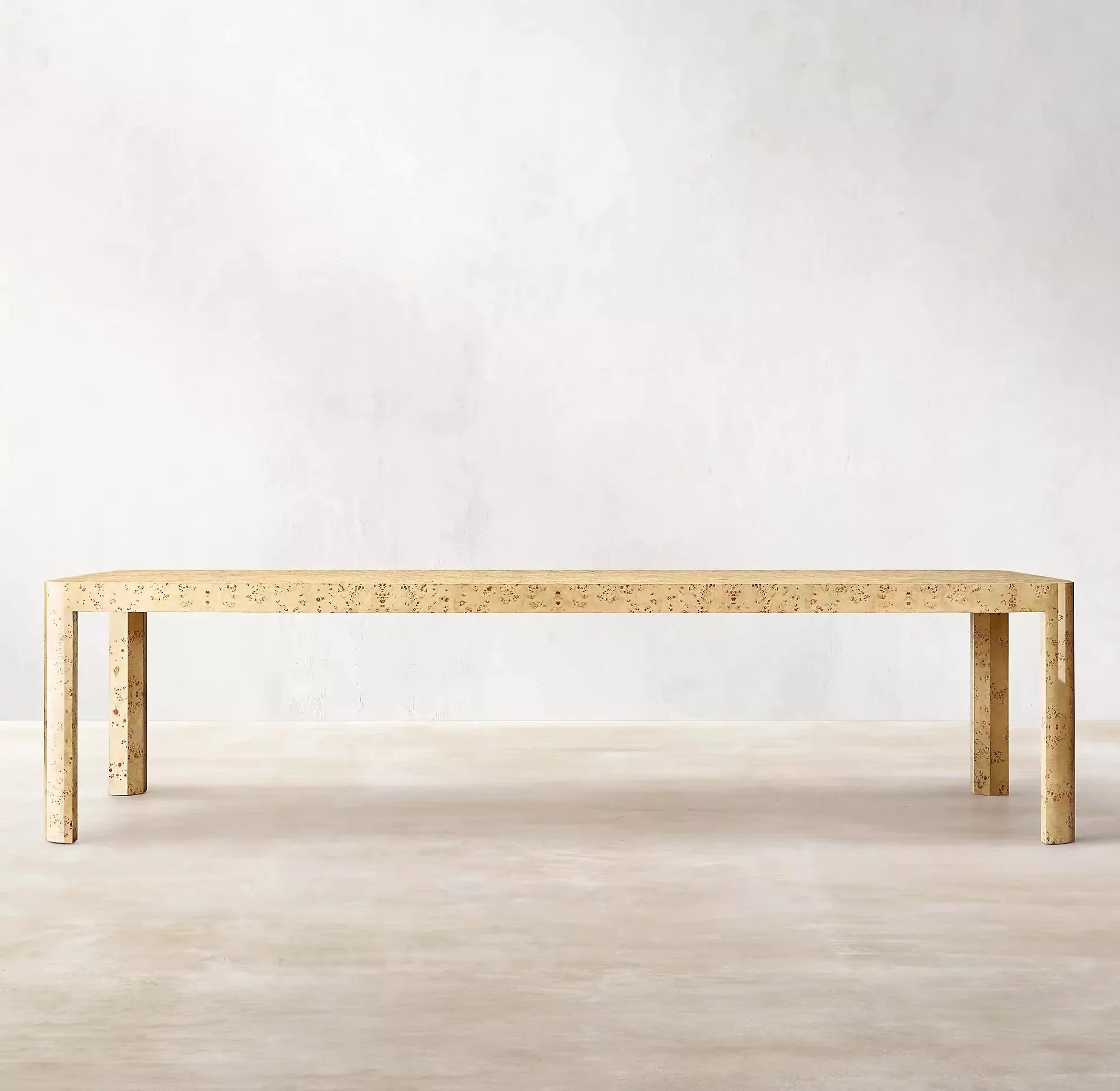 Elegant Burr Wood Dining Table: Modern Commercial & Home Restaurant Furniture