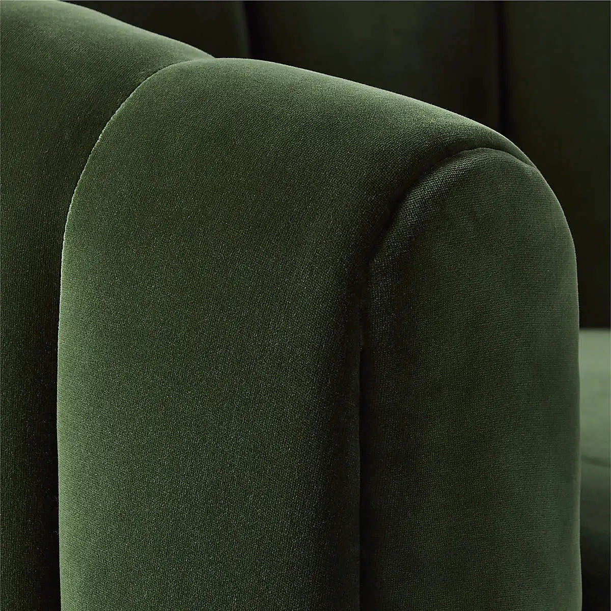 Luxurious Green Velvet Swivel Accent Chair: Channeled, Comfortable, Modern Living Room Sofa