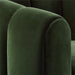 Luxurious Green Velvet Swivel Accent Chair: Channeled, Comfortable, Modern Living Room Sofa