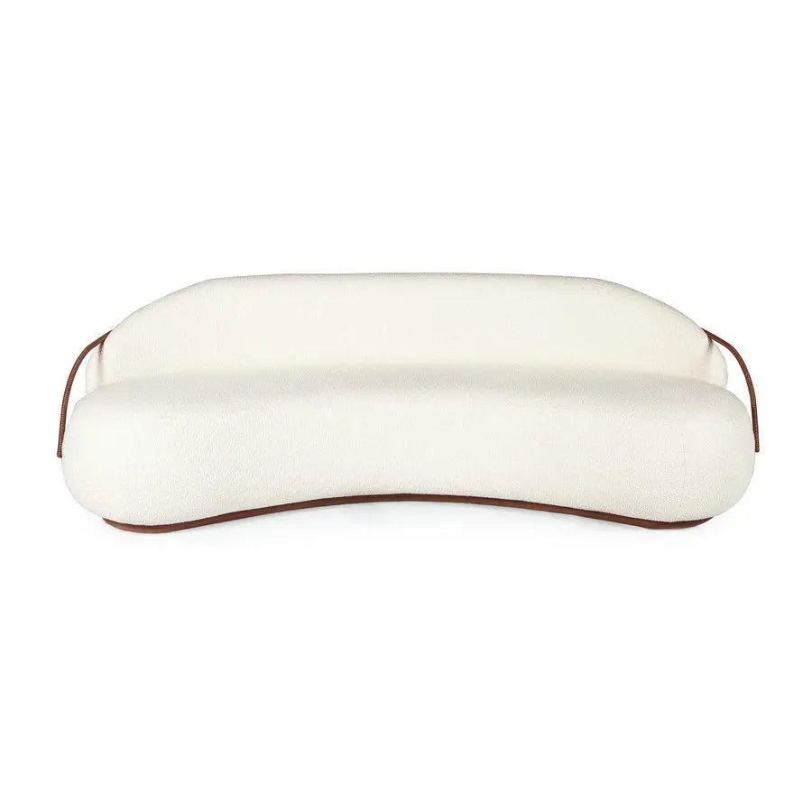 Elegant Modern Curved Velvet Sofa White Luxury Living Room Couch