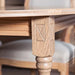 Extendable Solid Oak Wood Dining Table, Round Oval, Modern Design