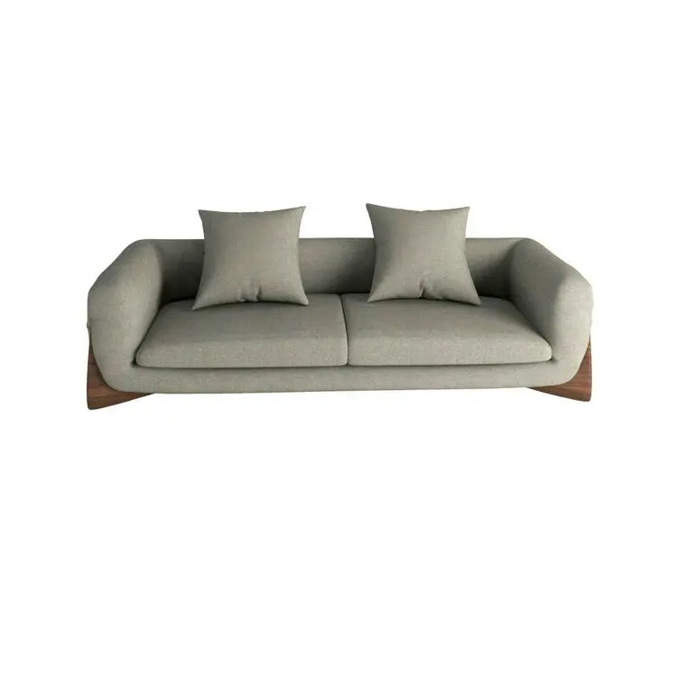 Modern Italian Designer Three-Seater Boucle Fabric Sectional Living Room Sofa