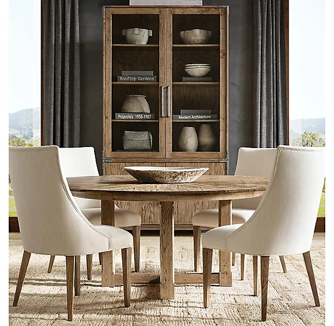 Versatile Solid Wood Round Dining Table for Home, Hotel, Restaurant