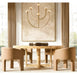 Handcrafted Solid Oak Wood Modern Round Dining Table - Customizable Sizes