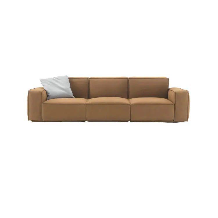 Modern Italian Leather Chesterfield Sofa: Luxury Living Room Seating Couch