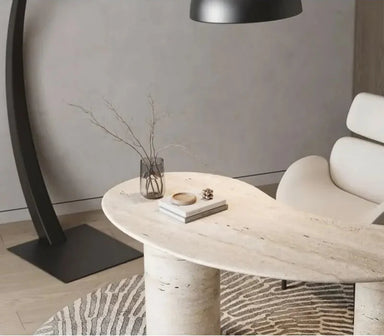 Elegant Natural Travertine Coffee Table for Modern Living Rooms and Offices