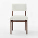 Stylish White Upholstered Oak Wood Dining Chair for Hotel and Home