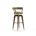 Elegant Faux Leather Mid-Century Modern Counter Height Dining Barstool