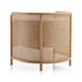 Nordic Natural Rattan Cane Back White Accent Chair for Modern Living Spaces