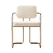 Stylish Modern Linen Dining Office Chair with Sturdy Steel Metal Legs