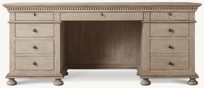 Executive Solid Wood Writing Study Desk Modern Console Table Office Furniture