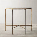 Luxurious Modern Marble Top Side Table with Sleek Metal Legs for Home and Hotel Decor