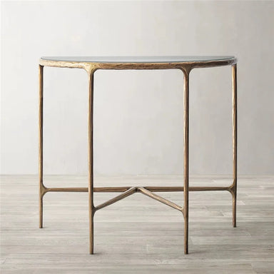 Luxurious Modern Marble Top Side Table with Sleek Metal Legs for Home and Hotel Decor
