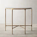 Luxurious Modern Marble Top Side Table with Sleek Metal Legs for Home and Hotel Decor