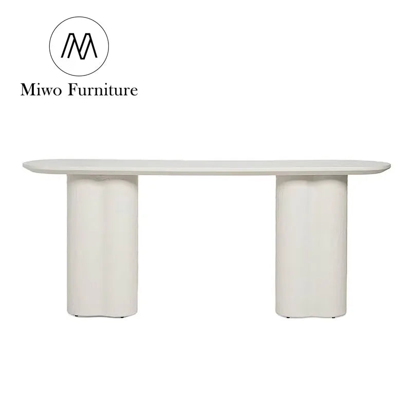 Minimalist White Solid Wood Entryway 160cm Console Table