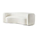 Elegant Italian Nordic Curved Boucle Sofa: Luxurious White Fabric Living Room Seating