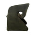 Modern Green Wool Dining Chair with Metal Legs, Gentle Slope Back Design
