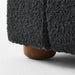 Luxurious Black Boucle Upholstered King Size Solid Wood Bed Frame