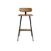 Modern Industrial Oak & Metal Counter Stool - High Bar Chair for Kitchen