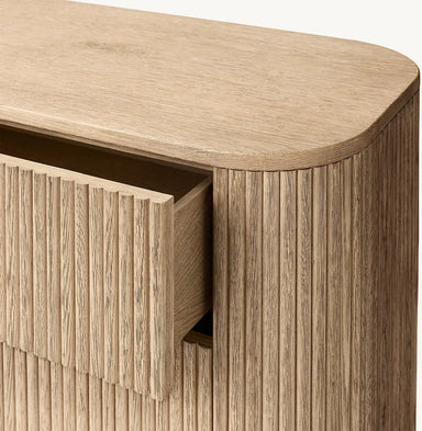 Luxury Modern Solid Wood 5-Drawer Narrow Dresser Sideboard for Bedroom