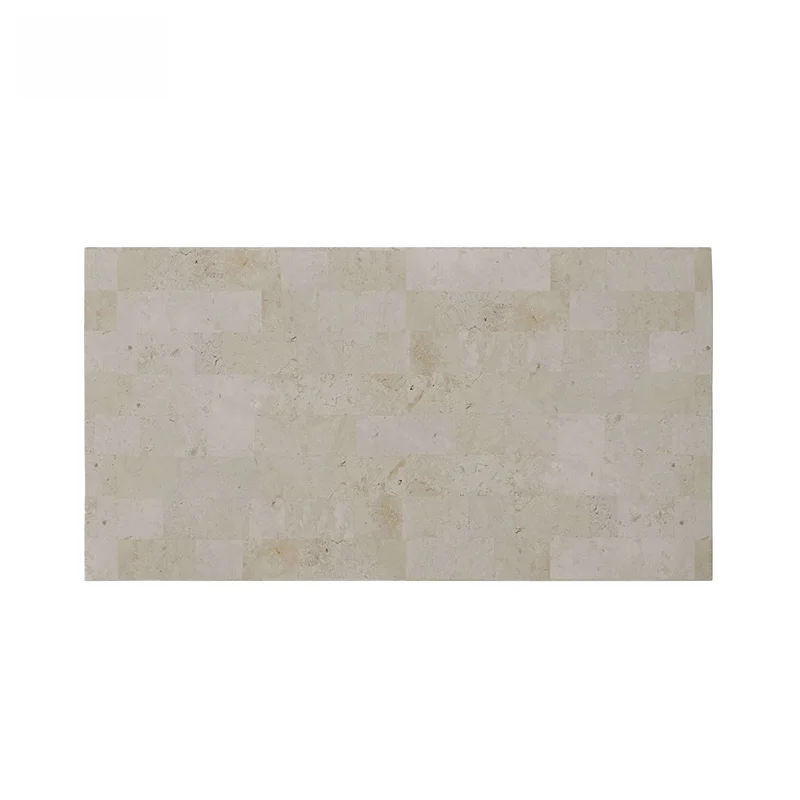 Beige Limestone Table With Conical Legs Elegant Table