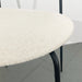 Elegant Ivory Boucle Nordic Style Iron Dining Chair with Modern Design