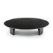 Luxury Marble & Solid Wood Ellipse Coffee Table for Living Room