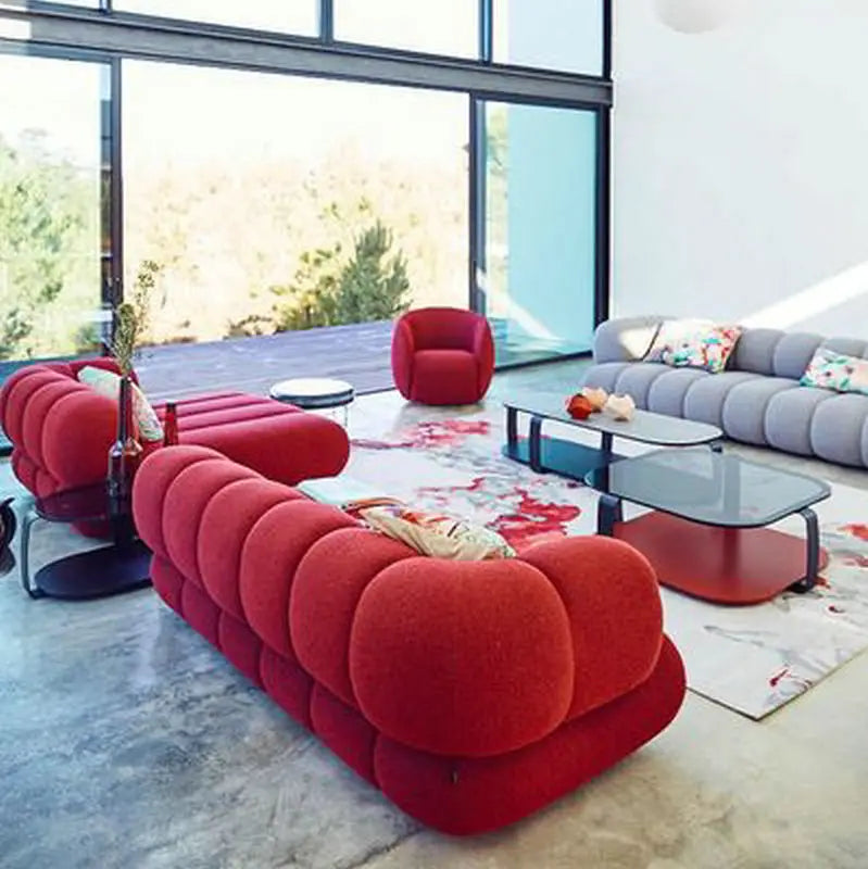 Luxurious Italian Velvet Modular Sectional Sofa - Modern Corner Couch Design