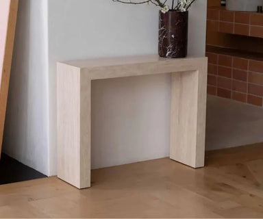 Luxurious Natural Travertine Console Table for Elegant Entryway Living Room