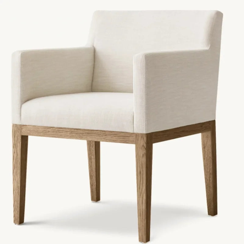 Premium American Solid Wood Dining Chair, Customizable Size, Color, Elegant Restaurant Furniture