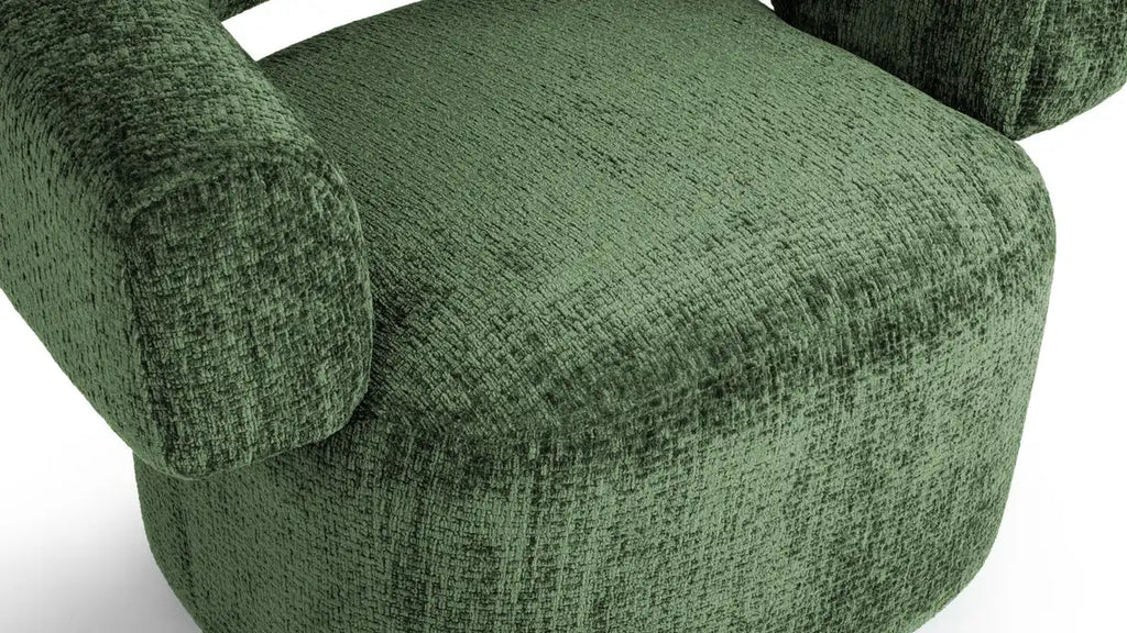 Emerald Velvet Swivel Accent Chair: Plush Rotating Lounge Armchair for Living Room