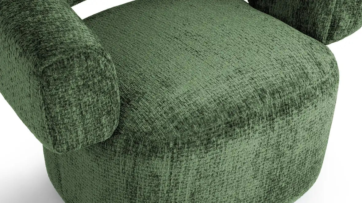 Emerald Velvet Swivel Accent Chair: Plush Rotating Lounge Armchair for Living Room