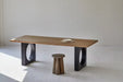 Elegant Modern Luxury Solid Oak Dual-Tier Round Coffee Table for Living Rooms