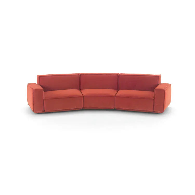 Luxury Velvet Curved Modern Sectional Living Room Sofa Set