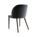 Luxury Italian Grey Velvet Dining Chair with Solid Oak Wood Frame