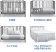 Versatile 4-in-1 Convertible Wooden Baby Crib: Infant, Toddler, Daybed, Full Bed