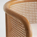 Natural Cane Rattan Counter Stool Oak Frame High Bar Chair for Kitchen Dining