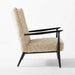 Luxurious Shearling Mid-Century Wooden Accent Lounge Chair - Ultimate Comfort