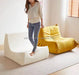 Luxurious Red Microfiber Suede Velvet Boucle 3-Seater Modular Sofa with Armrests