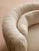 Elegant Boucle Swivel Armchair: Wooden Frame, Curved Tub Design, Plush Comfort