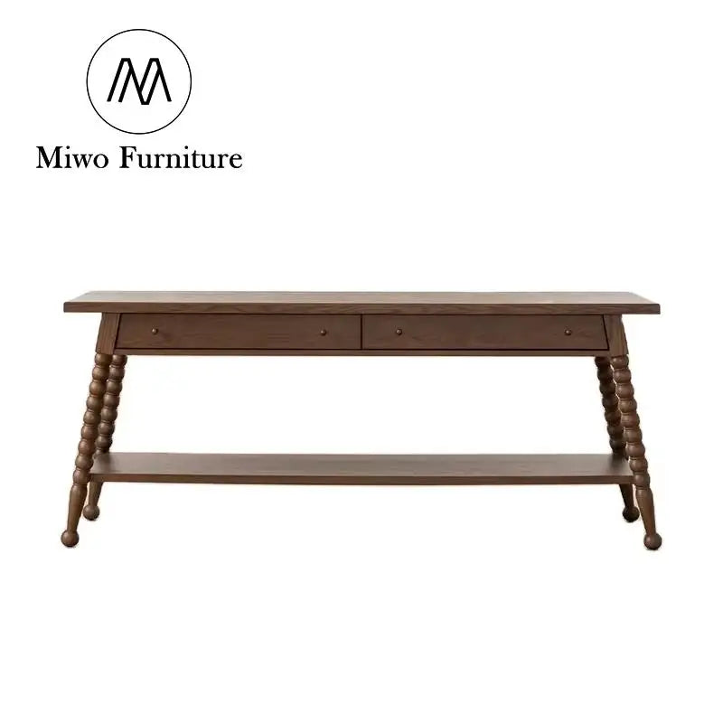 Modern Solid Wood Entryway Hallway Storage Drawer Console Table