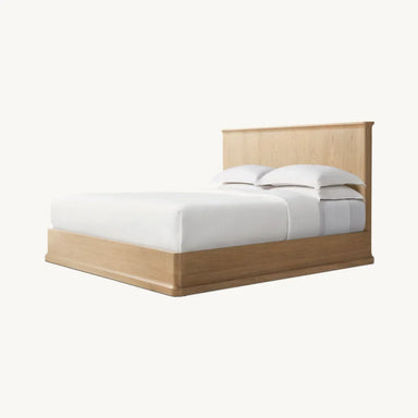 Luxury Modern American Style Solid Wood Platform Panel Bed for Bedrooms