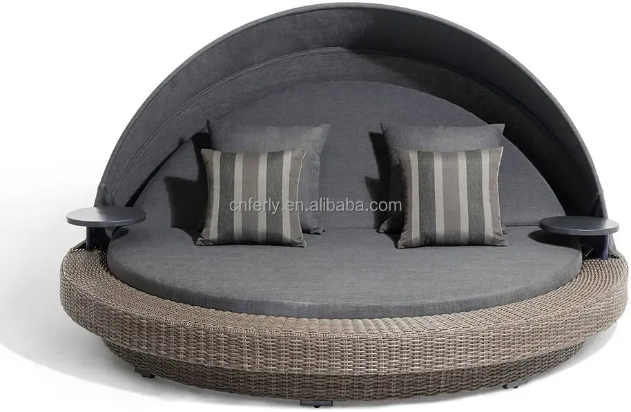 Commercial Grade All Weather Rattan Outdoor Resort Poolside Lounge Daybed