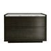 Modern Black Oak 2-Drawer Soft Close Luxury Bedroom Nightstand