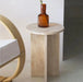 Tostone Elegant Natural Turkish Travertine Oval Coffee Table for Living Room