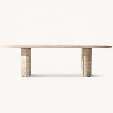 Luxury American Natural Stone Dining Table - Customizable for Villas, Clubs